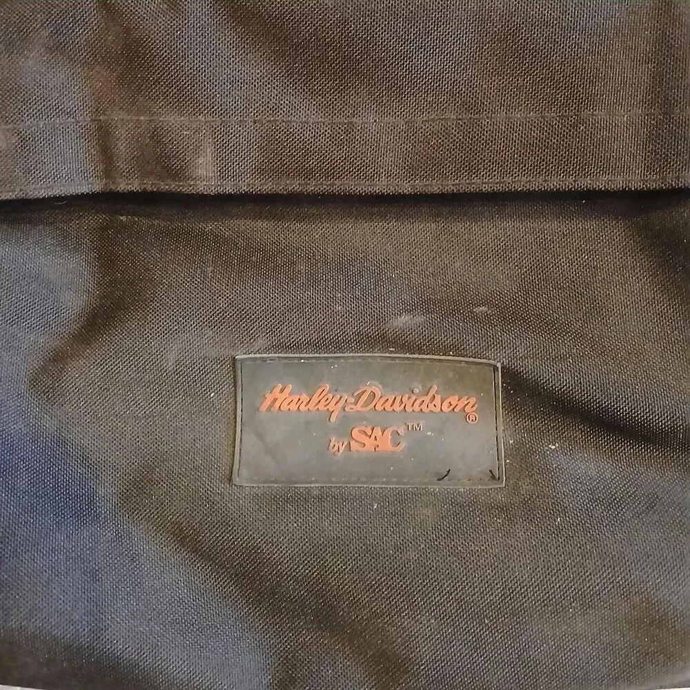 Harley Davidson by SAC Black Motorcycle Sissy Bar Backrest Touring Luggage Bag